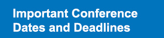 Important dates and Deadlines